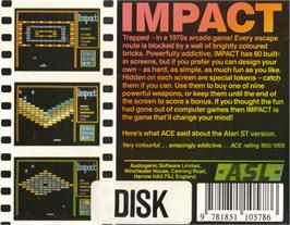 Box back cover for Impact on the Amstrad CPC.