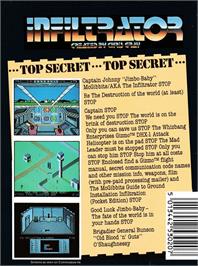 Box back cover for Infiltrator on the Amstrad CPC.