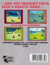 Box back cover for International Karate plus on the Amstrad CPC.