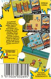 Box back cover for Italian Supercar on the Amstrad CPC.