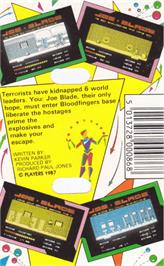 Box back cover for Joe Blade on the Amstrad CPC.