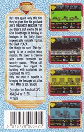 Box back cover for Joe Blade 3 on the Amstrad CPC.