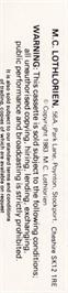 Box back cover for Johnny Reb on the Amstrad CPC.