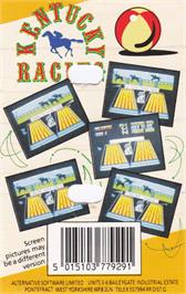 Box back cover for Kentucky Racing on the Amstrad CPC.