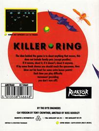 Box back cover for Killer Ring on the Amstrad CPC.