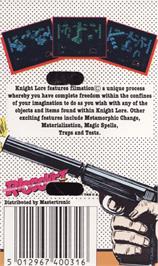 Box back cover for Knight Lore on the Amstrad CPC.