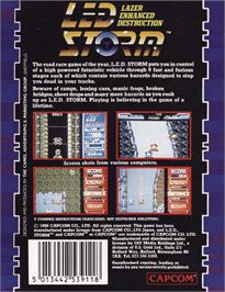 Box back cover for L.E.D. Storm on the Amstrad CPC.