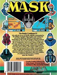 Box back cover for MASK on the Amstrad CPC.