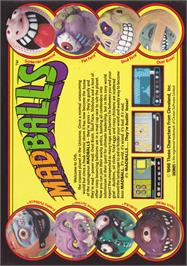 Box back cover for Madballs on the Amstrad CPC.