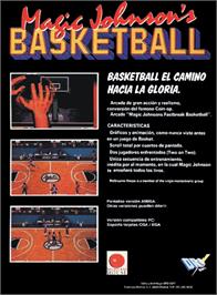 Box back cover for Magic Johnson's Basketball on the Amstrad CPC.