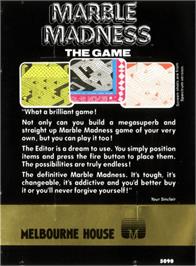 Box back cover for Marble Madness Deluxe Edition on the Amstrad CPC.