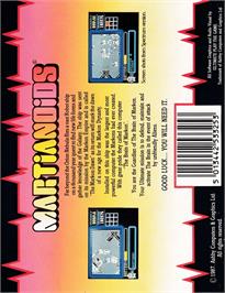 Box back cover for Martianoids on the Amstrad CPC.