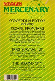 Box back cover for Mercenary on the Amstrad CPC.