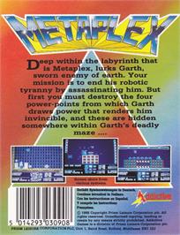 Box back cover for Metaplex on the Amstrad CPC.
