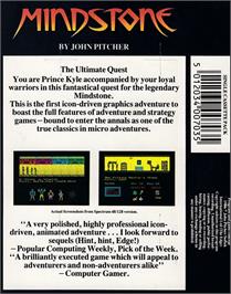 Box back cover for Mindstone on the Amstrad CPC.