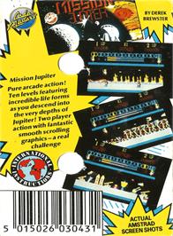 Box back cover for Mission Jupiter on the Amstrad CPC.