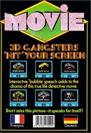 Box back cover for Movie on the Amstrad CPC.