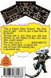 Box back cover for Nakamoto on the Amstrad CPC.