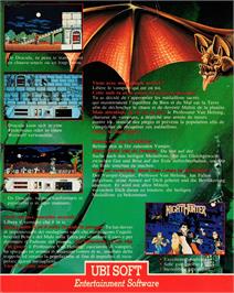 Box back cover for Night Hunter on the Amstrad CPC.