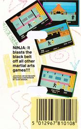 Box back cover for Ninja on the Amstrad CPC.