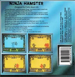 Box back cover for Ninja Hamster on the Amstrad CPC.