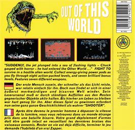 Box back cover for Out Of This World on the Amstrad CPC.