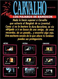 Box back cover for Pajaros De Bangkok, Los on the Amstrad CPC.