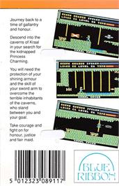 Box back cover for Paladin on the Amstrad CPC.