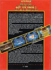 Box back cover for Panza Kick Boxing on the Amstrad CPC.