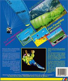 Box back cover for Paragliding Simulation on the Amstrad CPC.