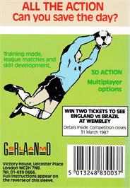 Box back cover for Peter Shilton's Handball Maradona on the Amstrad CPC.