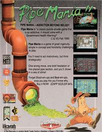 Box back cover for Pipe Mania on the Amstrad CPC.