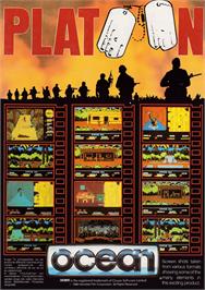 Box back cover for Platoon on the Amstrad CPC.