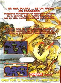 Box back cover for Poogaboo on the Amstrad CPC.