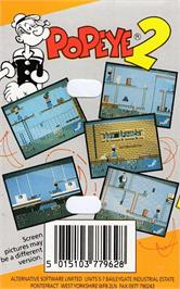 Box back cover for Popeye 2 on the Amstrad CPC.