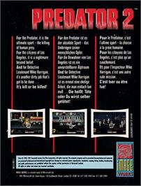 Box back cover for Predator 2 on the Amstrad CPC.