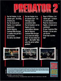 Box back cover for Predator 2 on the Amstrad CPC.