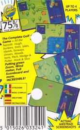 Box back cover for Pro Golf Simulator on the Amstrad CPC.