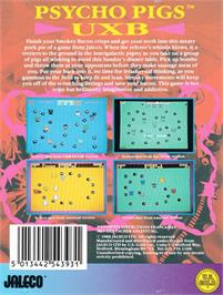 Box back cover for Psycho Pigs UXB on the Amstrad CPC.