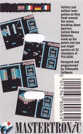 Box back cover for Pulsoids on the Amstrad CPC.