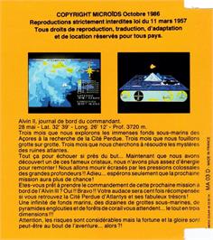 Box back cover for Pyramides d'Atlantys, Les on the Amstrad CPC.