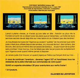 Box back cover for Quad on the Amstrad CPC.