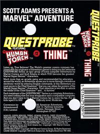 Box back cover for Questprobe Featuring The Human Torch And The Thing on the Amstrad CPC.