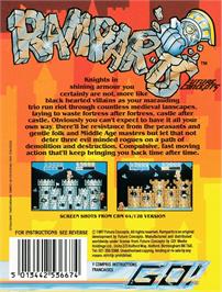Box back cover for Ramparts on the Amstrad CPC.