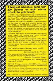 Box back cover for Red Moon on the Amstrad CPC.