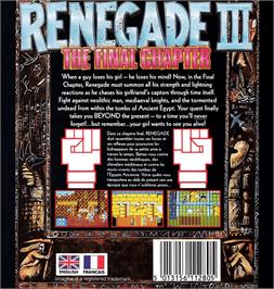 Box back cover for Renegade 3 - The Final Chapter on the Amstrad CPC.