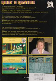 Box back cover for Rody And Mastico on the Amstrad CPC.