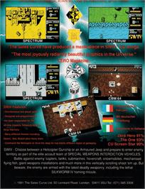 Box back cover for SWIV on the Amstrad CPC.