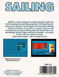 Box back cover for Sailing on the Amstrad CPC.
