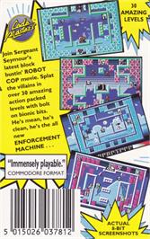 Box back cover for Sergeant Seymour Robotcop on the Amstrad CPC.